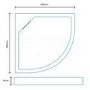 Low Profile Quadrant Shower Tray 900 x 900 Stone Resin - Elusive