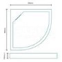Stone Resin Quadrant Shower Tray 900 x 900mm - Elusive