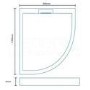 GRADE A1 - 1200 x 900 Left Hand Offset Quadrant Shower Tray - Expressions