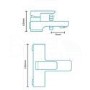 Serrato Wall Mounted Bath Shower Mixer with Senate Riser Rail Kit