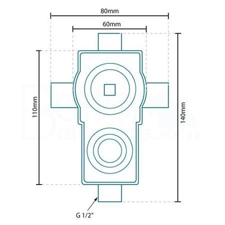 Serrato Concealed Dual Control Shower Mixer - No Rail Kit