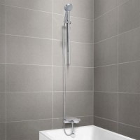 Chenai Premium Slide Shower Rail Kit with Montroc Thermostatic Wall Valve & Bath Mixer