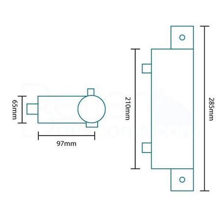 Montroc Exposed Thermostatic Shower Mixer with Chenai Riser Rail Kit
