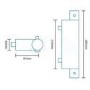 Montroc Exposed Thermostatic Shower Mixer with Chenai Riser Rail Kit