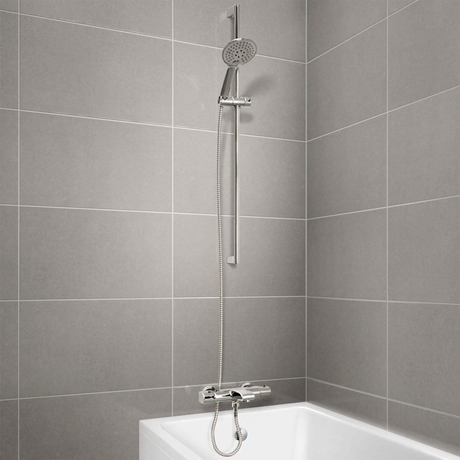 Cima Slide Shower Rail Kit with Vitalia Wall Valve & Bath Mixer