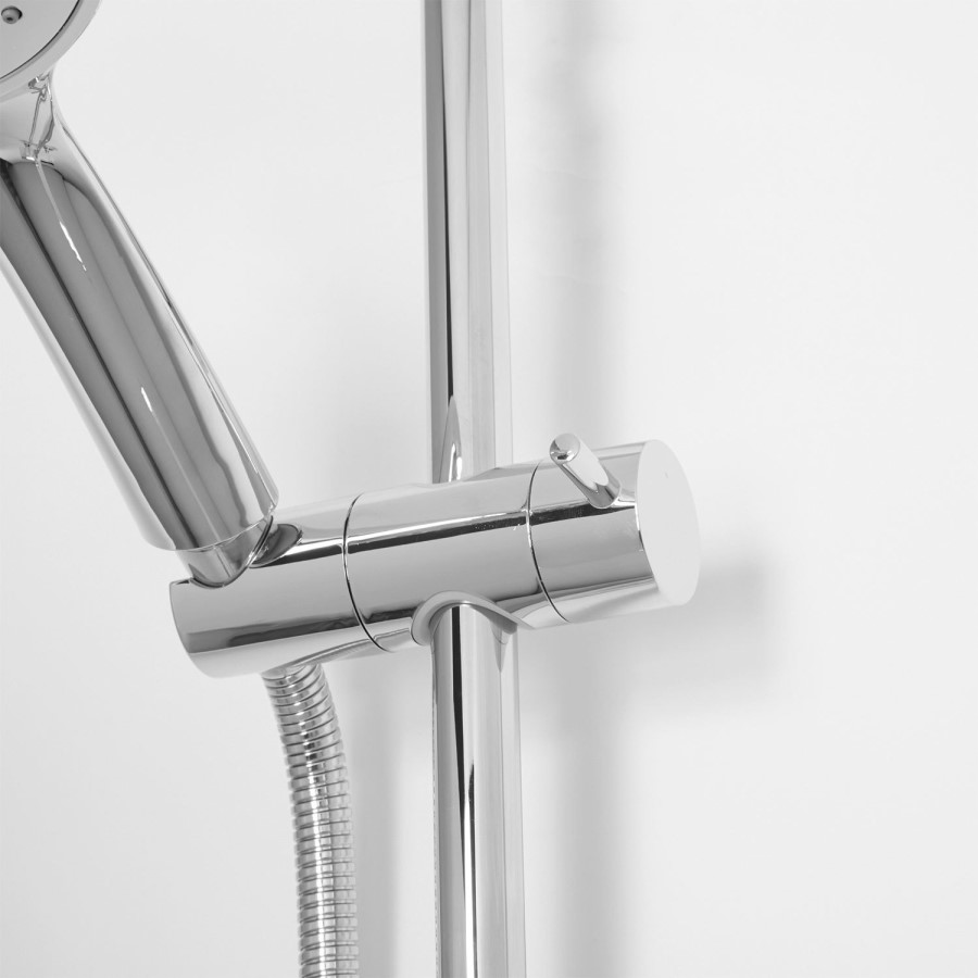 Cima Slide Shower Rail Kit with Vitalia Wall Valve & Bath Mixer