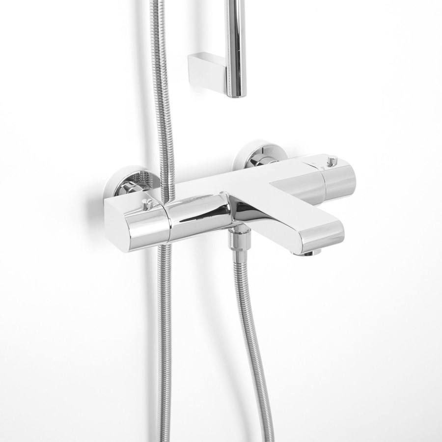Cima Slide Shower Rail Kit with Vitalia Wall Valve & Bath Mixer