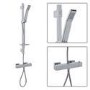 Quadro Slide Shower Rail Kit with Square Larkin Valve 
