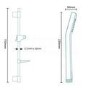 Quadro Slide Shower Rail Kit with Square Larkin Valve 