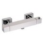 Larkin  Square Thermostatic Bar Shower Valve with Rina Slide Shower Rail  Kit 