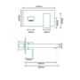 Chrome Wall Mounted Bath and Wall Mounted Basin Tap Set - Cube
