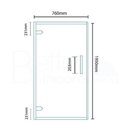 Burlington 8mm 800 x 800 Hinged Shower Enclosure