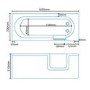 Columbia Left Hand Walk In Bath - 1700 x 700mm