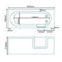 Columbia 1700 x 700mm Walk In Bath , Left Hand, END PANEL