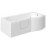 Harvard P Shape 1675 x 850 x 750 Walk In Shower Bath, Right hand, end panel