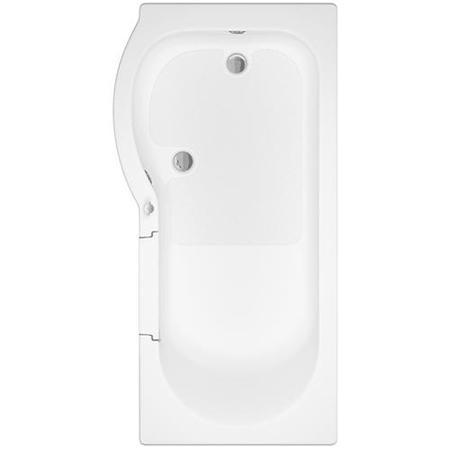 Harvard P Shape 1675 x 850 x 750 Walk In Shower Bath, Right hand, end panel