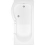 Harvard P Shape 1675 x 850 x 750 Walk In Shower Bath, Right hand, end panel