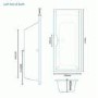 Voss 1600 x 700mm Straight Bath-Left hand bath