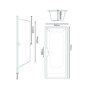 Voss 1700 x 700mm Straight Bath-Right hand bath