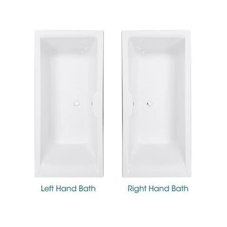 Voss 1700 x 750mm Straight Bath -Right hand bath
