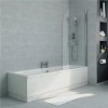 Right Hand Shower Bath with Hinged Screen - L1800 x W800mm - Voss