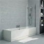 Right Hand Shower Bath with Hinged Screen - L1800 x W800mm - Voss