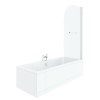 Right Hand Shower Bath with Hinged Screen - L1800 x W800mm - Voss