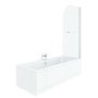 Right Hand Shower Bath with Hinged Screen - L1800 x W800mm - Voss