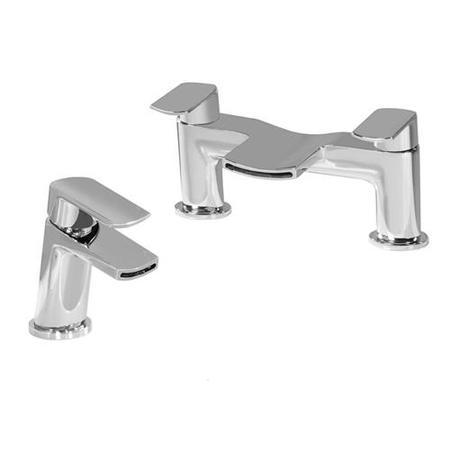 Voss Waterfall Basin Mixer and Bath Filler Tap Pack