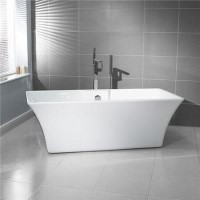 Seattle 1690 x 740 Luxury Freestanding Bath with Cube Freestanding Bath Shower Mixer