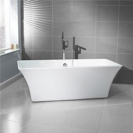 Seattle 1690 x 740 Luxury Freestanding Bath with Cube Freestanding Bath Shower Mixer