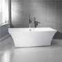 Seattle 1690 x 740 Luxury Freestanding Bath with Cube Freestanding Bath Shower Mixer