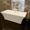 Seattle 1690 x 740 Luxury Freestanding Bath with Cube Freestanding Bath Shower Mixer