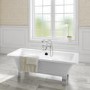 Freestanding Double Ended Bath With Chrome Feet 1600 x 750mm - Athena