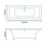 Athena 1600 Freestanding bath with Bliss Suite