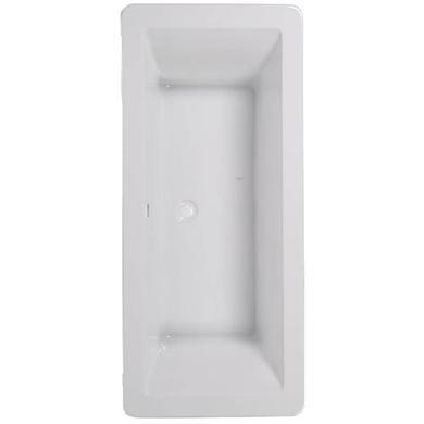 Black Freestanding Double Ended Bath with Chrome Feet 1600 x 750mm - Athena
