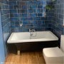 Black Freestanding Double Ended Bath with Chrome Feet 1600 x 750mm - Athena