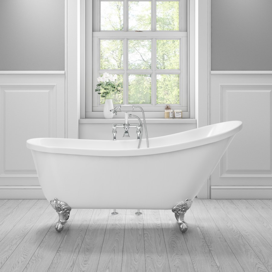 Lunar Luxury Slipper Freestanding Bath - 1620 x 730mm