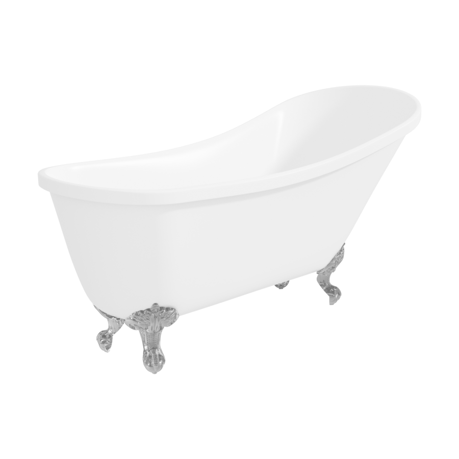 Lunar Luxury Slipper Freestanding Bath - 1620 x 730mm
