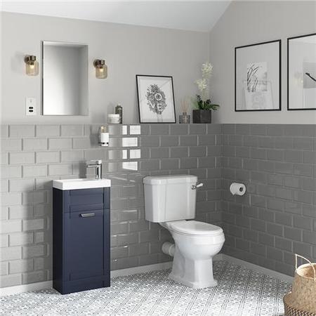 Nottingham 400 Indigo Blue Vanity Unit with Park Royal Close Coupled Toilet