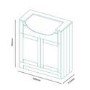 White semi inset unit with 2th semi countertop basin