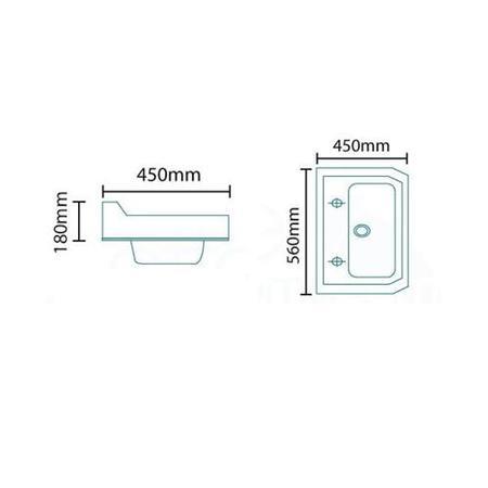 White semi inset unit with 2th semi countertop basin