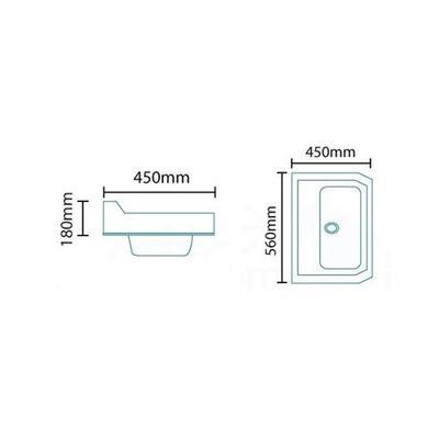 700mm Vanity Unit 2 Door with Semi Inset Basin White - Nottingham
