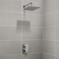 EcoCube Dual Valve with 250mm Square Shower Head & Wall Arm EcoCube Dual Valve with 250mm Square Shower Head & Wall Arm
