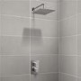 EcoCube Dual Valve with 250mm Square Shower Head & Wall Arm