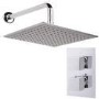 EcoCube Dual Valve with 250mm Square Shower Head & Wall Arm