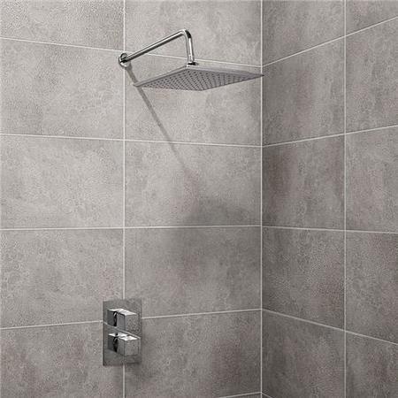 EcoCube Dual Valve with 250mm Square Shower Head, Filler & Overflow