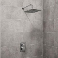 EcoCube Dual Valve with 200mm Square Shower Head Filler & Overflow