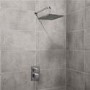 EcoCube Dual Valve with 200mm Square Shower Head Filler & Overflow