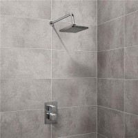 EcoCube Dual Valve with 150mm Square Shower Head, Filler & Overflow